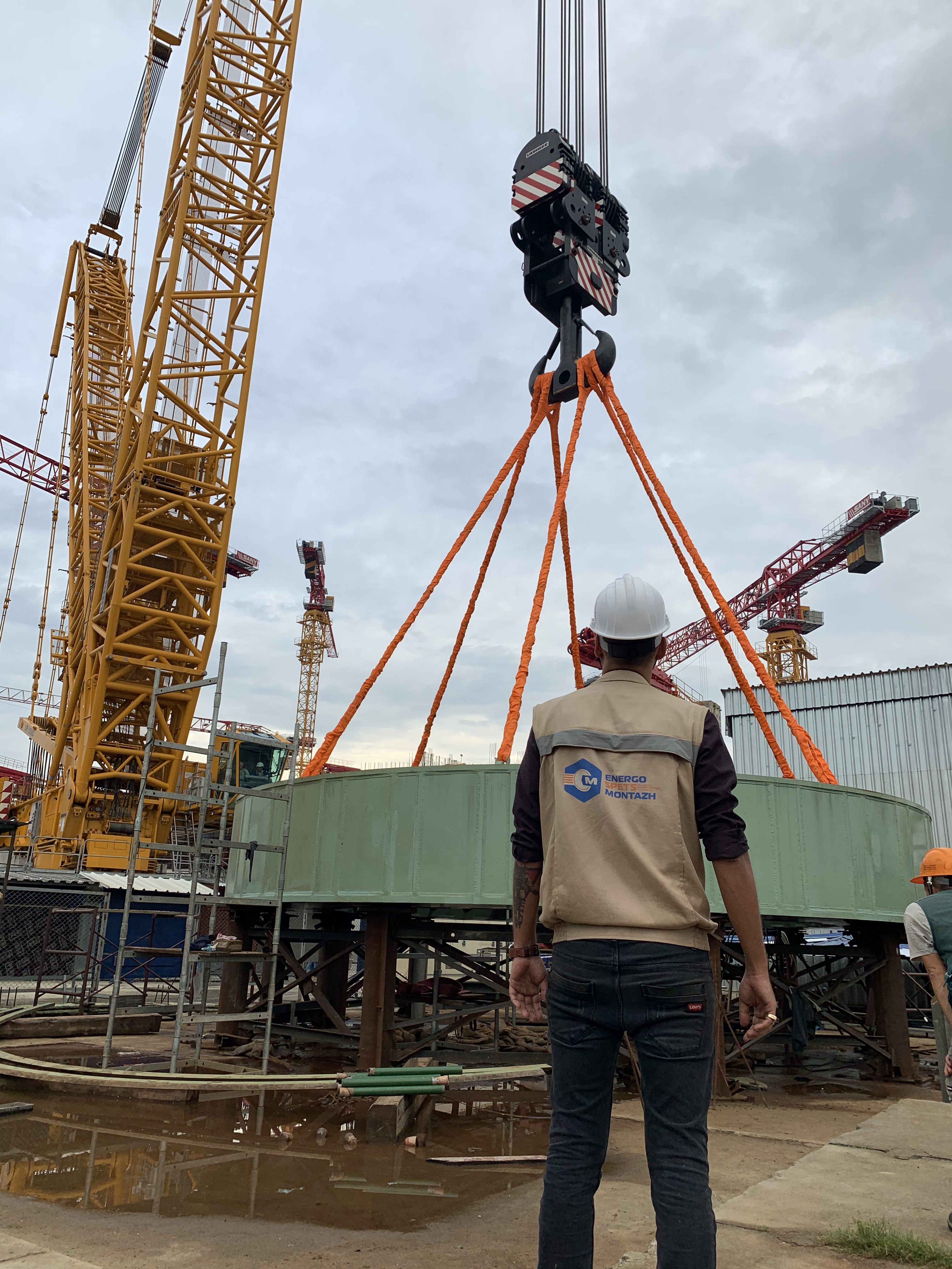 Reactor support truss installed in the design position on the Rooppur NPP Unit 1 (Bangladesh)